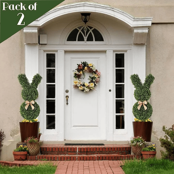 Sherum Artisan-Crafted Bunny Topiary Trees💥